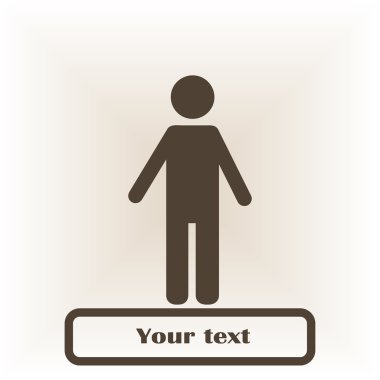 Bir adam, düşünme vektör çizim düz simgesi.