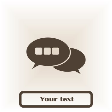 Sohbet ikonu, vektör illüstrasyonu. düz tasarım biçimi