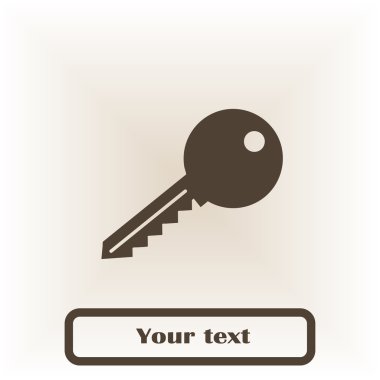 anahtar simgesi. düz tasarım