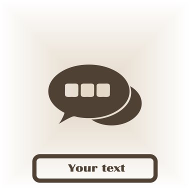 Sohbet ikonu, vektör illüstrasyonu. düz tasarım biçimi