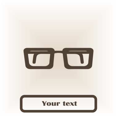 Gözlük simgesi. Düz tasarım stili