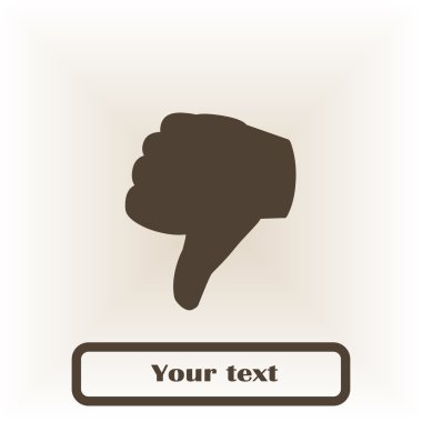 Başparmak simgesi, gibi düz vektör çizim