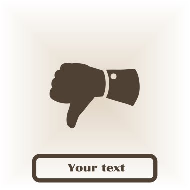 Başparmak simgesi, gibi düz vektör çizim