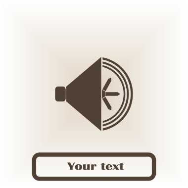 Hoparlör ikonu, vektör illüstrasyonu. düz tasarım biçimi.