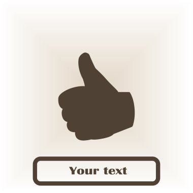 Başparmak simgesi, gibi düz vektör çizim