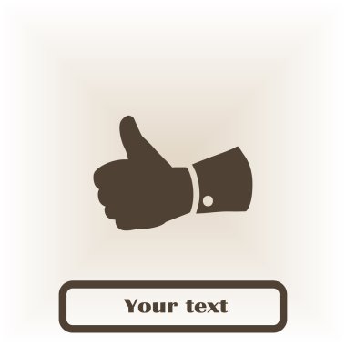 Başparmak simgesi, gibi düz vektör çizim