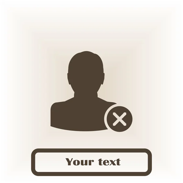 Eliminar el icono de contacto. Estilo de diseño plano — Archivo Imágenes Vectoriales