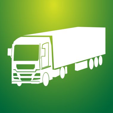 kamyon düz vektör simgesi