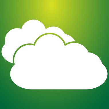 Bulut, vektör çizim düz simgesi.