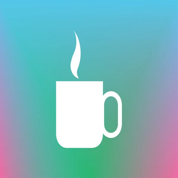 Tasse Kaffee Vektor Illustration. flacher Designstil — Stockvektor