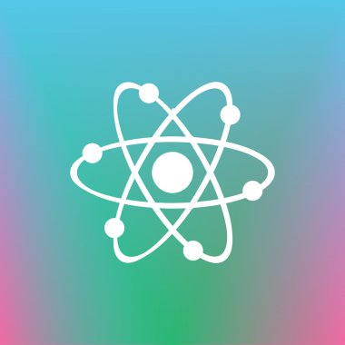 Atom simgesi. düz tasarım