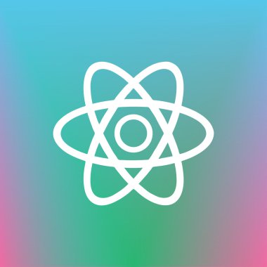 Atom simgesi. düz tasarım