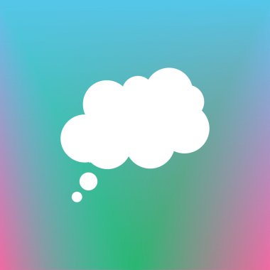 Bulut, vektör çizim düz simgesi.