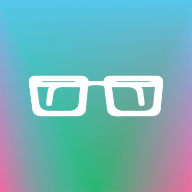 Gözlük simgesi. Düz tasarım stili