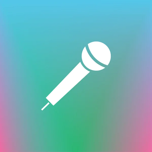 Mikrofon ikonu, vektör illüstrasyonu. Düz tasarım biçimi.