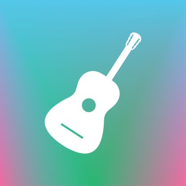gitar vektör simgesi. Düz tasarım stili