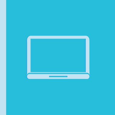 dizüstü bilgisayar simgesi. düz tasarım