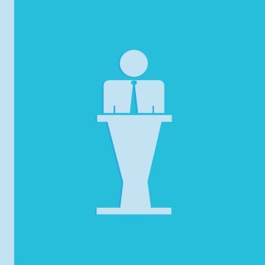 işadamı simgesi, vektör çizim. Düz tasarım stili