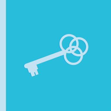 anahtar simgesi. düz tasarım