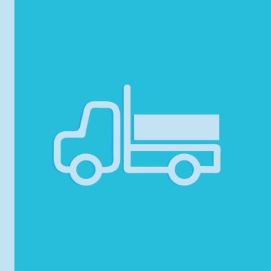 kamyon simgesi. düz tasarım