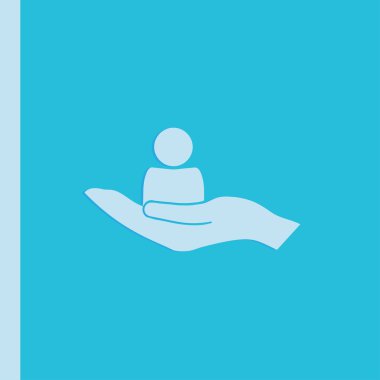 Eller simgesini. düz tasarım