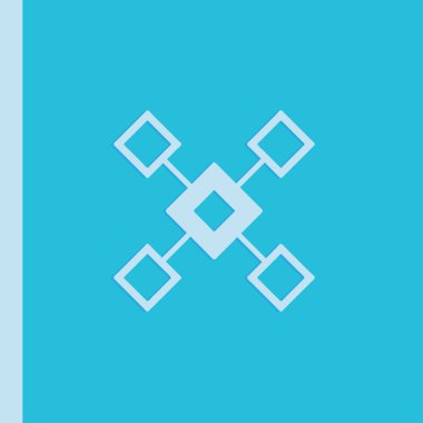 Akış şeması simge vektör.