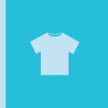 T-shirt simgesi, vektör çizim. Düz tasarım stili