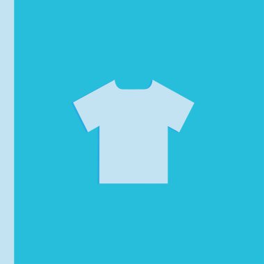 T-shirt simgesi, vektör çizim. Düz tasarım stili