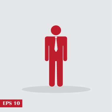 Adam ikonu, vektör illüstrasyonu. düz tasarım biçimi