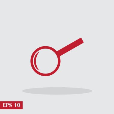 Büyüteç simgesini. Düz tasarım stili