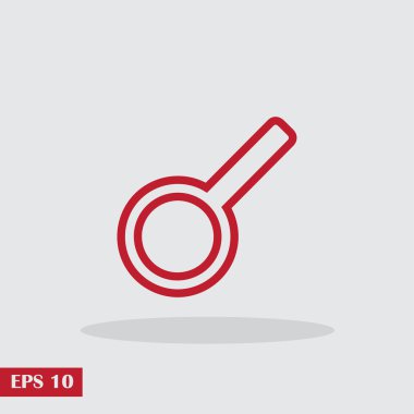 Büyüteç simgesini. Düz tasarım stili