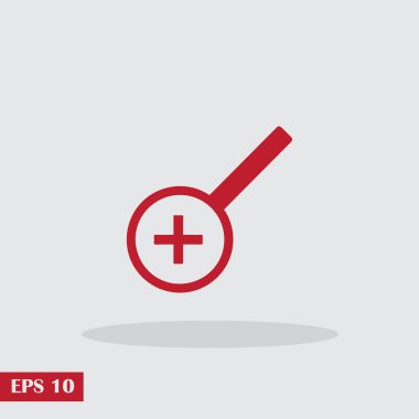 Büyüteç simgesini. Düz tasarım stili