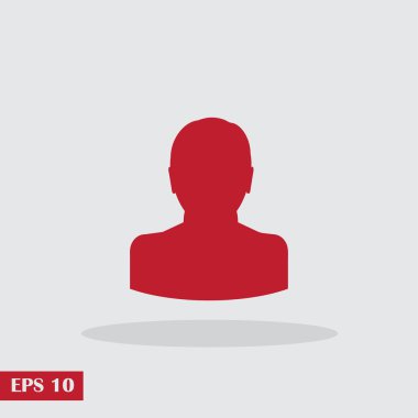 Adam ikonu, vektör illüstrasyonu. düz tasarım biçimi