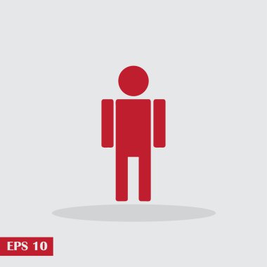Adam ikonu, vektör illüstrasyonu. düz tasarım biçimi