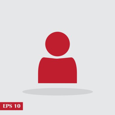 Adam ikonu, vektör illüstrasyonu. düz tasarım biçimi