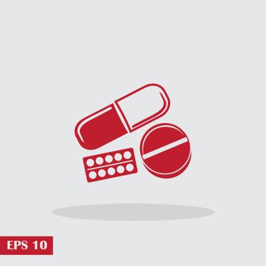 Hapı şişe izole simgesi