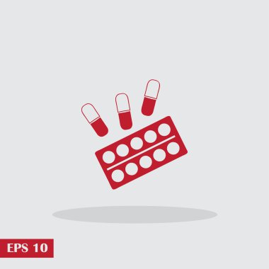 Hapı şişe izole simgesi