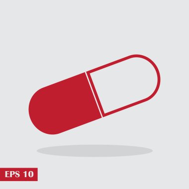 Hapı şişe izole simgesi