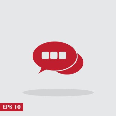 Sohbet ikonu, vektör illüstrasyonu. düz tasarım biçimi