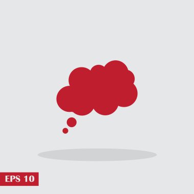 Bulut, vektör çizim düz simgesi.