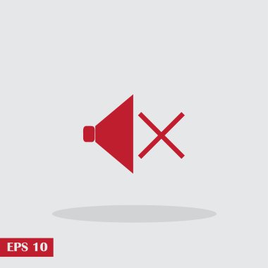 Hoparlör ikonu, vektör illüstrasyonu. düz tasarım biçimi.