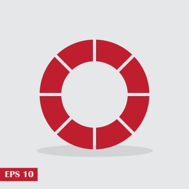 Kamera Mercek simgesi, vektör çizim. Düz tasarım stili