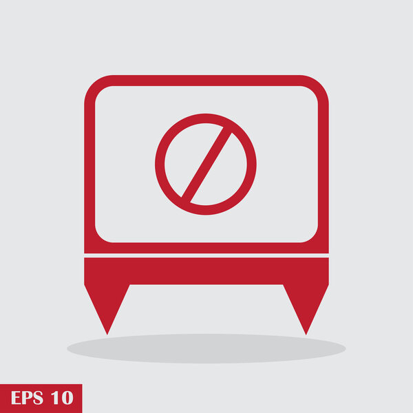 Плоская иконка запрета
.