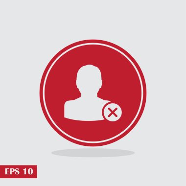 Kişi simgesi kaldırın. Düz tasarım stili