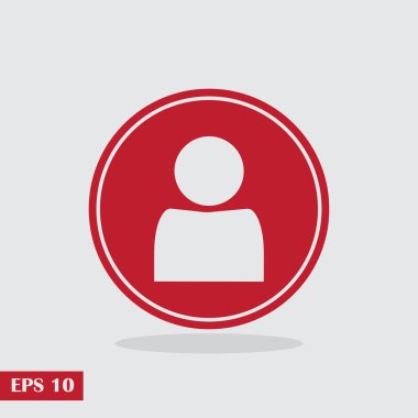 Adam ikonu, vektör illüstrasyonu. düz tasarım biçimi