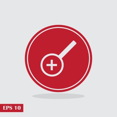 Büyüteç simgesini. Düz tasarım stili