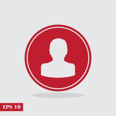 Adam ikonu, vektör illüstrasyonu. düz tasarım biçimi