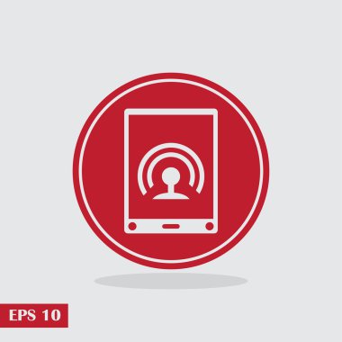 Telefon ikonu, vektör illüstrasyonu. düz tasarım biçimi.