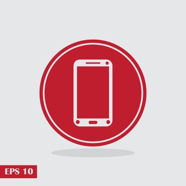Telefon ikonu, vektör illüstrasyonu. düz tasarım biçimi.