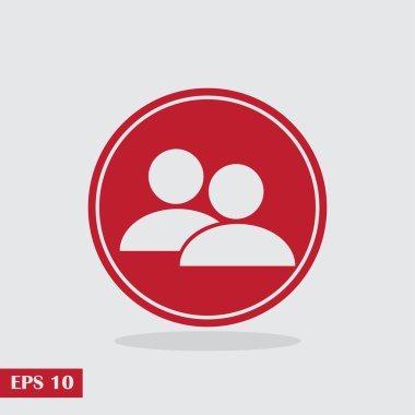 Adam ikonu, vektör illüstrasyonu. düz tasarım biçimi